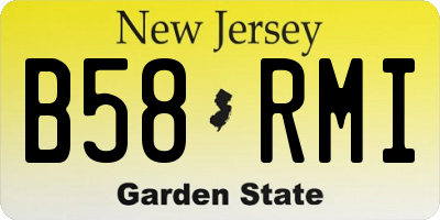 NJ license plate B58RMI