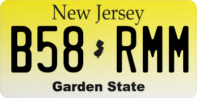 NJ license plate B58RMM