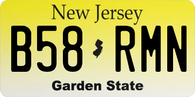 NJ license plate B58RMN