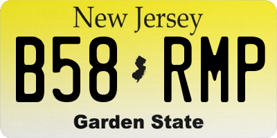 NJ license plate B58RMP