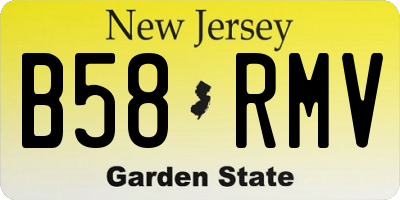 NJ license plate B58RMV