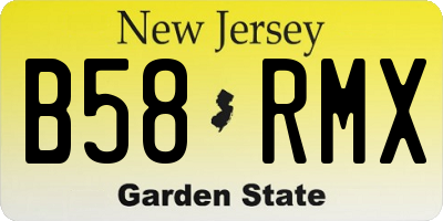 NJ license plate B58RMX