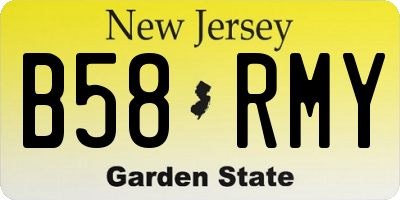 NJ license plate B58RMY