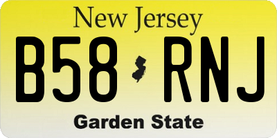 NJ license plate B58RNJ