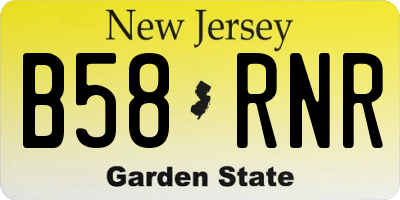 NJ license plate B58RNR