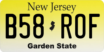 NJ license plate B58ROF