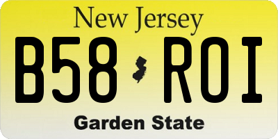 NJ license plate B58ROI