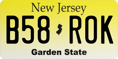 NJ license plate B58ROK