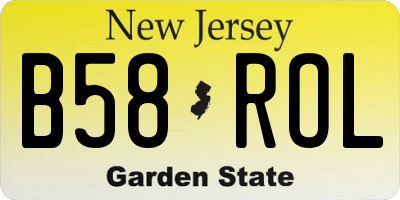 NJ license plate B58ROL