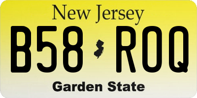 NJ license plate B58ROQ