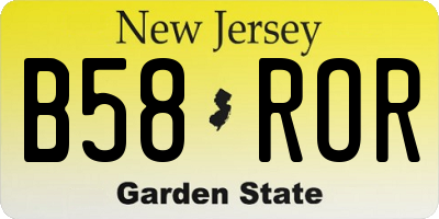 NJ license plate B58ROR