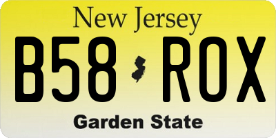 NJ license plate B58ROX