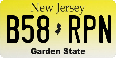 NJ license plate B58RPN