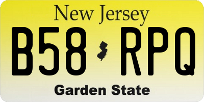 NJ license plate B58RPQ