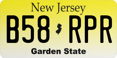 NJ license plate B58RPR
