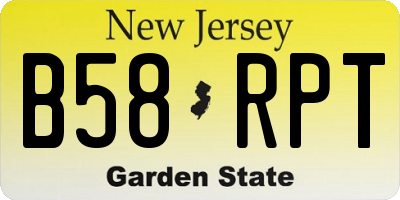 NJ license plate B58RPT