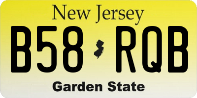 NJ license plate B58RQB