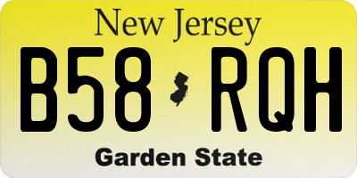 NJ license plate B58RQH