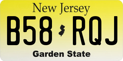 NJ license plate B58RQJ