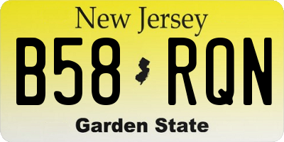 NJ license plate B58RQN