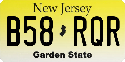 NJ license plate B58RQR