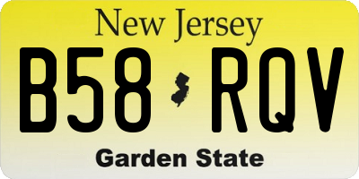 NJ license plate B58RQV