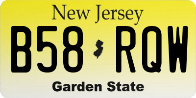 NJ license plate B58RQW