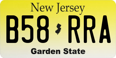 NJ license plate B58RRA