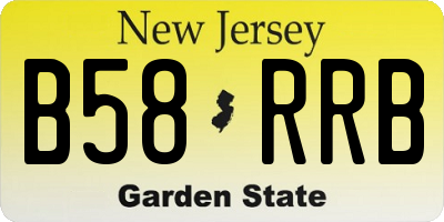 NJ license plate B58RRB