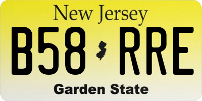 NJ license plate B58RRE