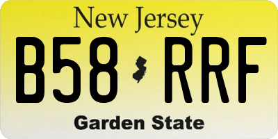 NJ license plate B58RRF