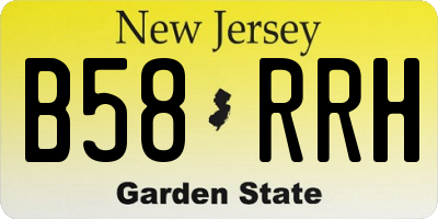 NJ license plate B58RRH