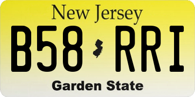 NJ license plate B58RRI