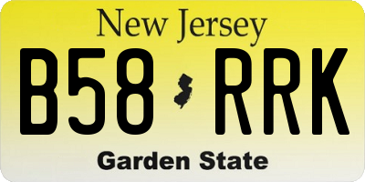 NJ license plate B58RRK