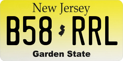 NJ license plate B58RRL
