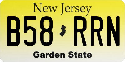 NJ license plate B58RRN