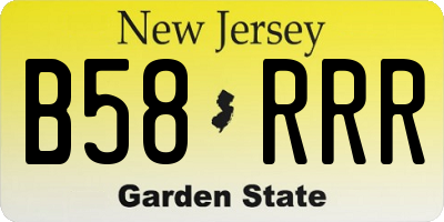 NJ license plate B58RRR