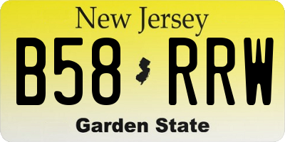 NJ license plate B58RRW
