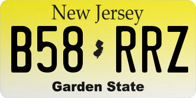 NJ license plate B58RRZ