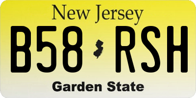 NJ license plate B58RSH