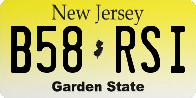 NJ license plate B58RSI