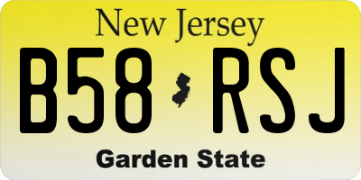 NJ license plate B58RSJ