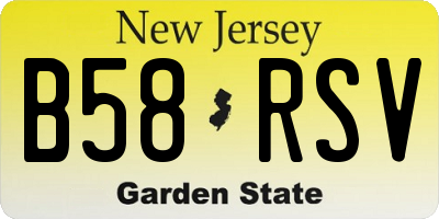NJ license plate B58RSV