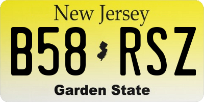 NJ license plate B58RSZ