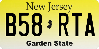 NJ license plate B58RTA