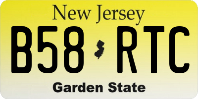 NJ license plate B58RTC