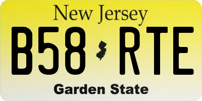NJ license plate B58RTE