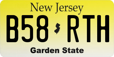 NJ license plate B58RTH