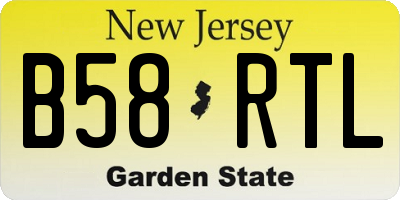 NJ license plate B58RTL