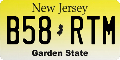NJ license plate B58RTM